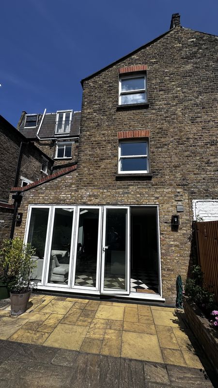 The back of the house before the work