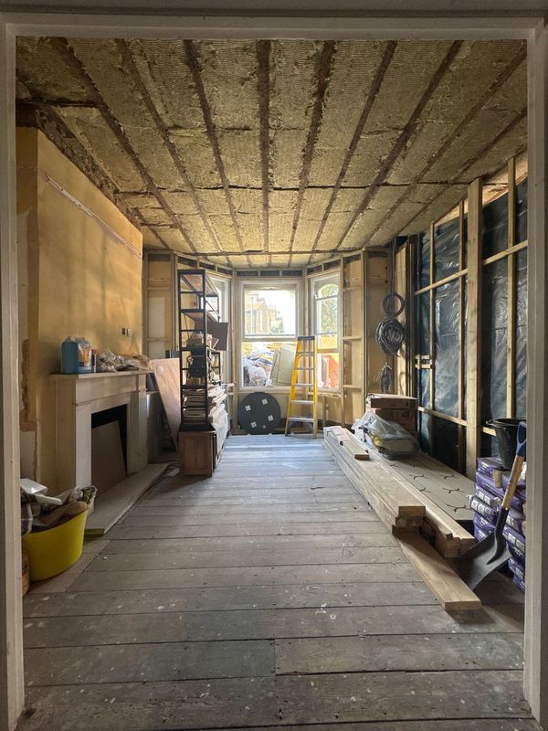 The ground floor opened up front to back