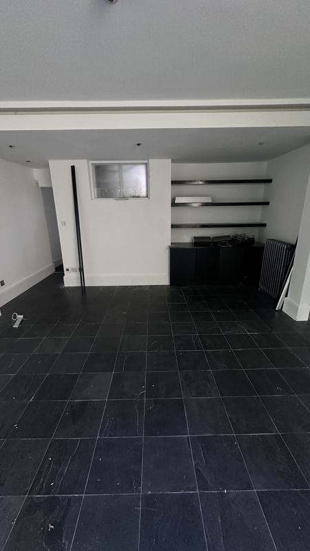 The lower floor, before the work