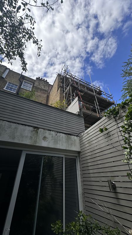The back of the house, before the work