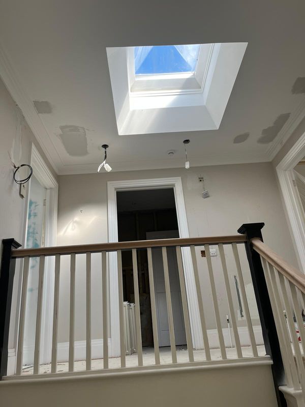 The landing under its roof light