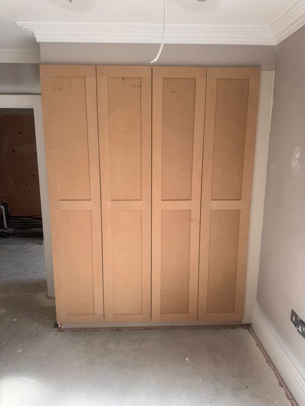 Built-in wardrobes going in