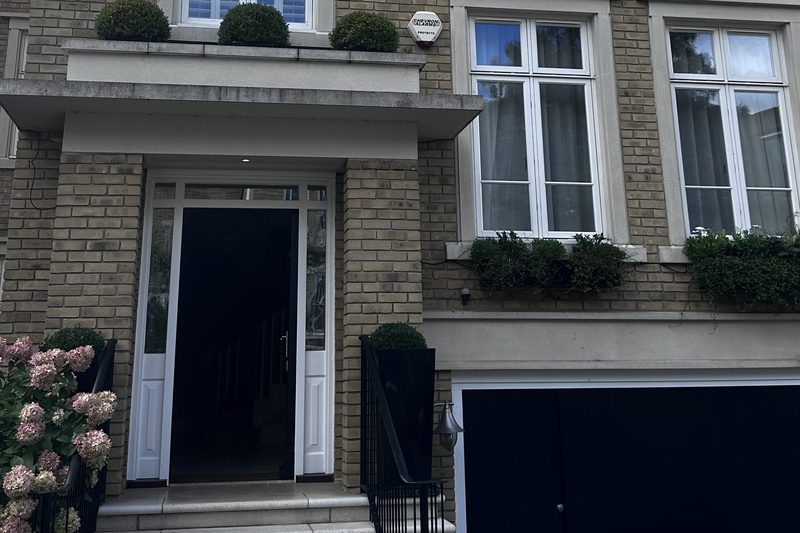 The front of the house before the work